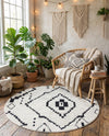 Tangier Treasures Collection Area Rug -  Chefchaouen Round Ivory  lifestyle 74