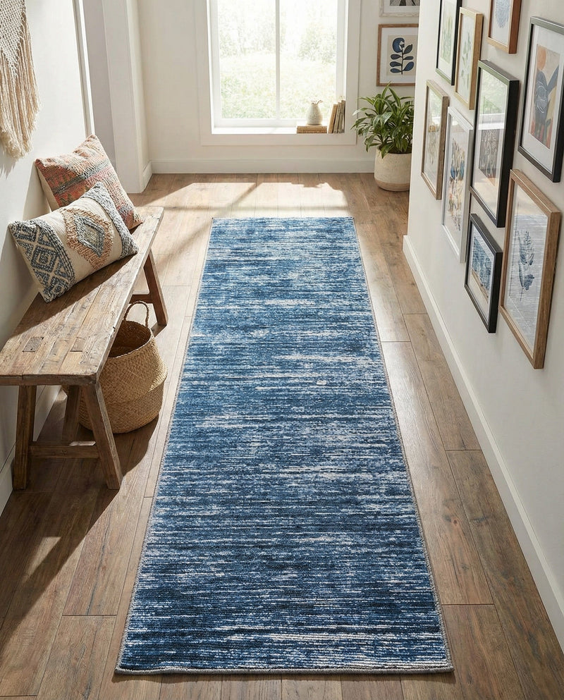 Sahara Essence Collection Area Rug - Oasis (Blue) Runner Blue  lifestyle 32