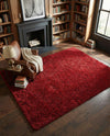 Eternal Plush Oasis Collection Area Rug -  Tranquility (Merlot) Rectangle Merlot  lifestyle 24