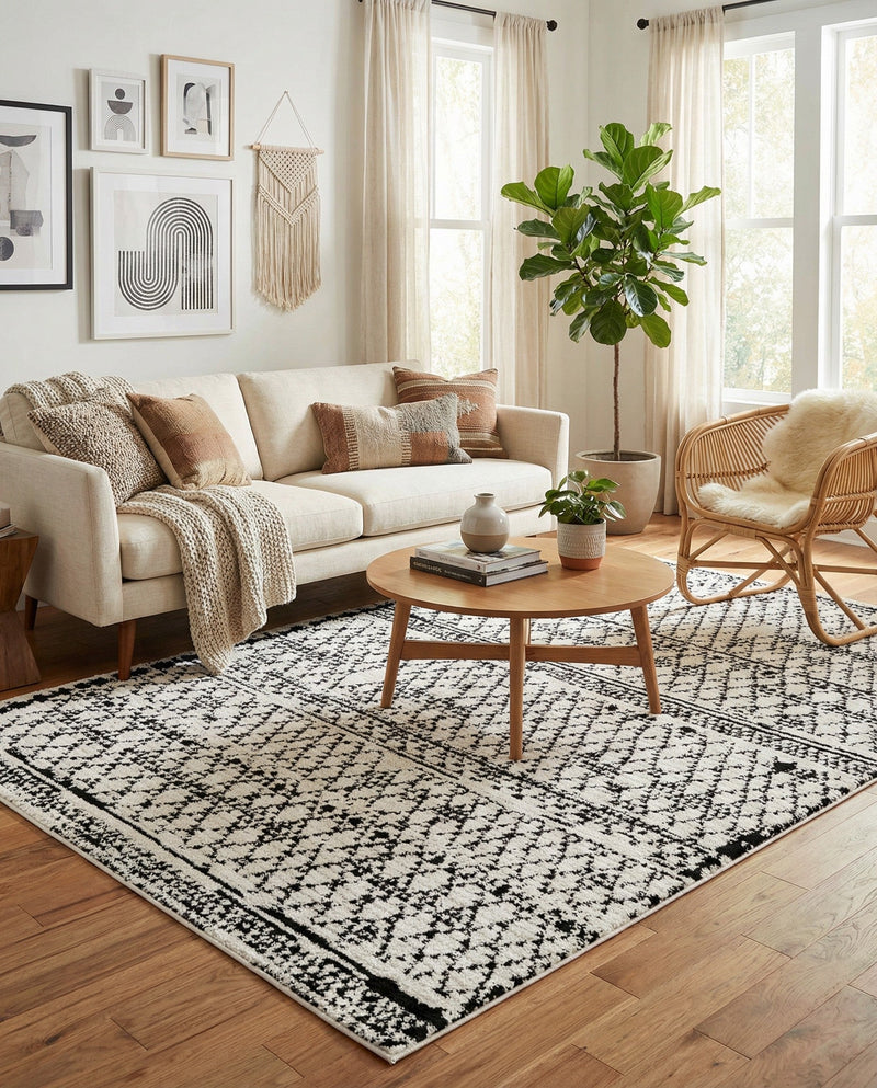 Tangier Treasures Collection Area Rug -  Marrakech Rectangle Ivory  lifestyle 33