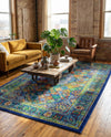 Caribbean Cove Collection Area Rug -  Mustique Rectangle Navy Blue  lifestyle 36