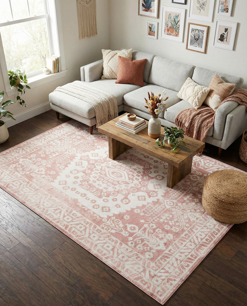 Cambridge Classics Collection Area Rug -  Pembroke (Pink) Rectangle Pink  lifestyle 16