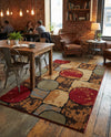 Bistro Lounge Collection Area Rug -  Cappuccino Rectangle Multi  lifestyle 18