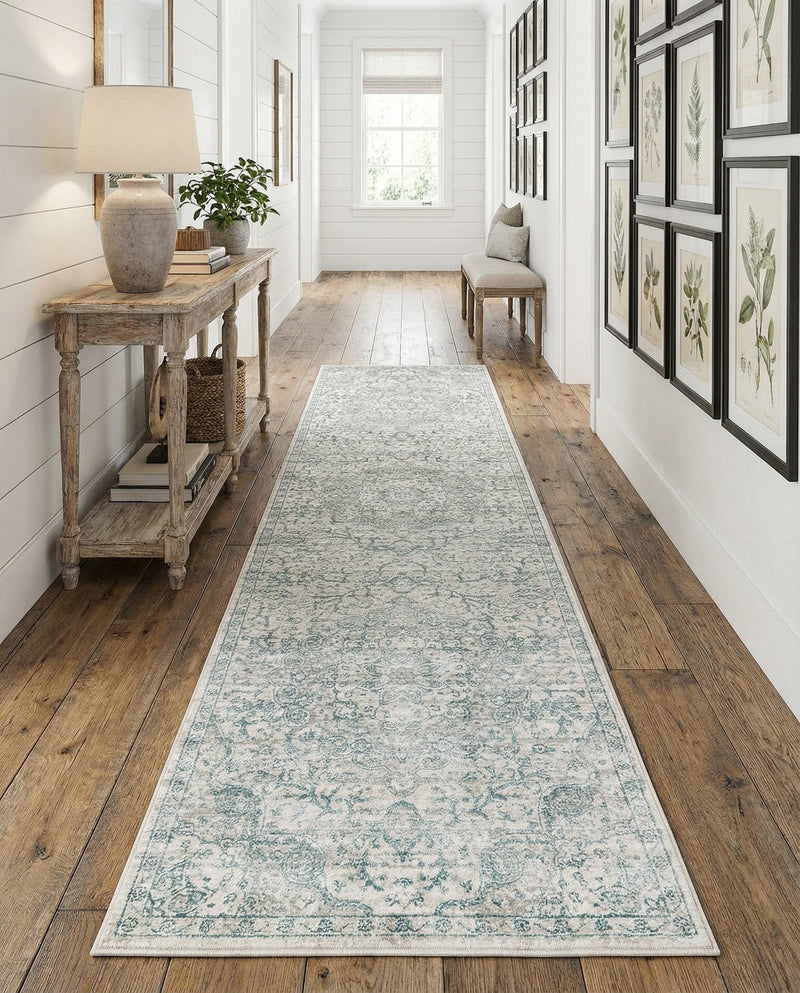 Coastal Haven Collection Area Rug - Seabreeze (Gray) Runner Gray  lifestyle 62