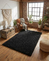 Eternal Plush Oasis Collection Area Rug -  Tranquility (Onyx Black) Rectangle Onyx Black  lifestyle 14