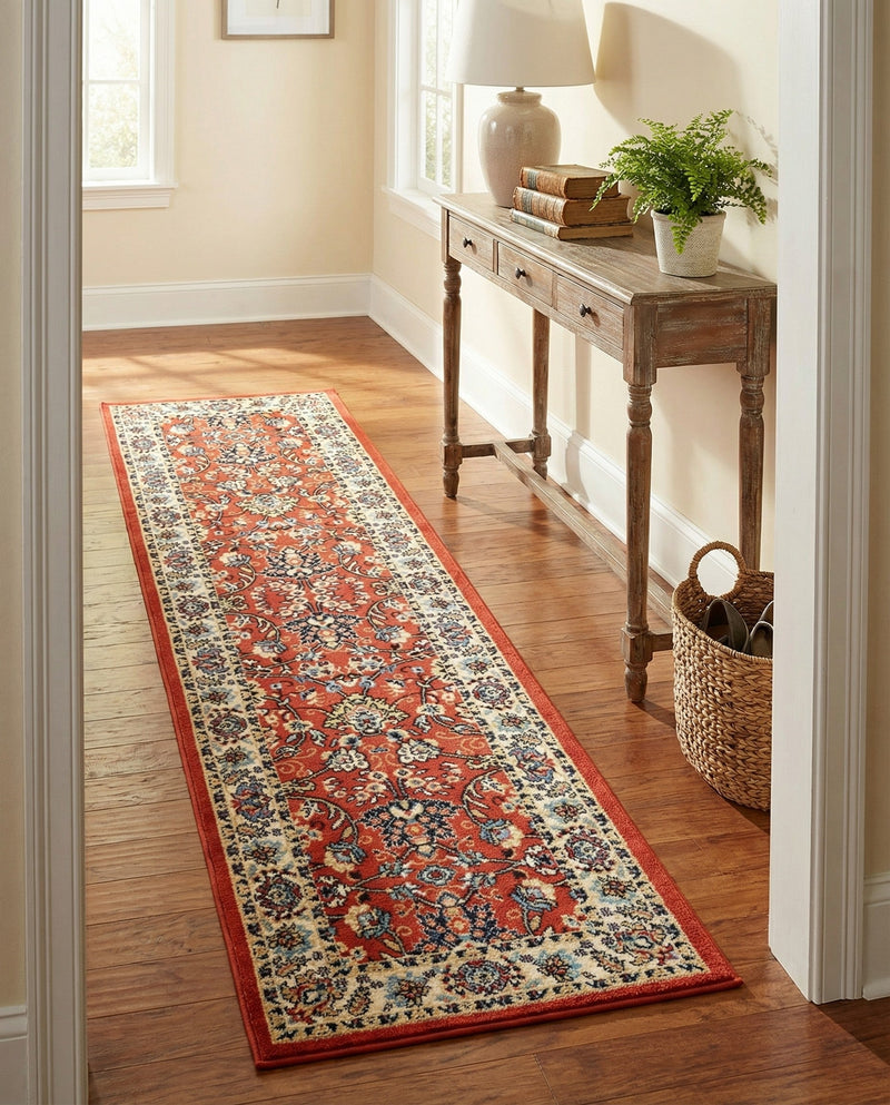 Isfahan Elegance Collection Area Rug - Naghsh-e Jahan (Terracotta) Runner Terracotta  lifestyle 72