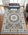 Persian Elegance Collection Area Rug -  Hamedan (Blue) Rectangle Blue  lifestyle 9