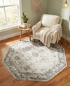 Riviera Elegance Collection Area Rug - Antibes (Gray) Octagon Gray  lifestyle 54