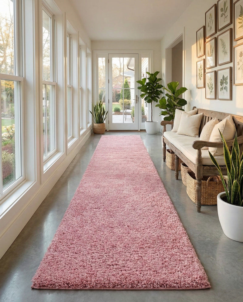 Alpine Plush Collection Area Rug -  Cortina (Dusty Rose) Runner Dusty Rose  lifestyle 63
