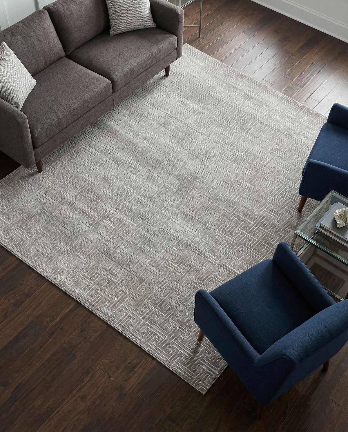 Metro Heights Collection Area Rug -  Hamilton Square Gray  lifestyle 101