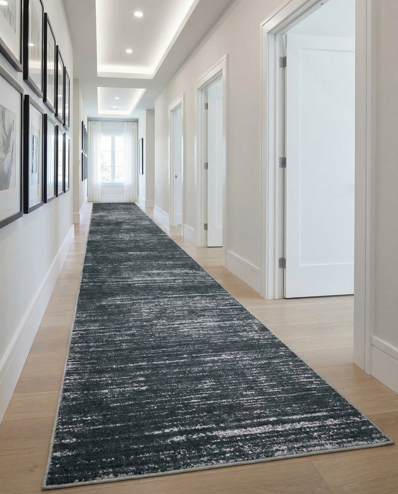 Sahara Essence Collection Area Rug - Oasis (Black) Runner Black  lifestyle 62