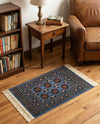 Samarkand Elegance Collection Area Rug -  Margilan (Blue) Rectangle Blue  lifestyle 10