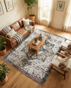 Baroque Era Collection Area Rug - Versailles (Sea Salt White) Rectangle Sea Salt White  lifestyle 8