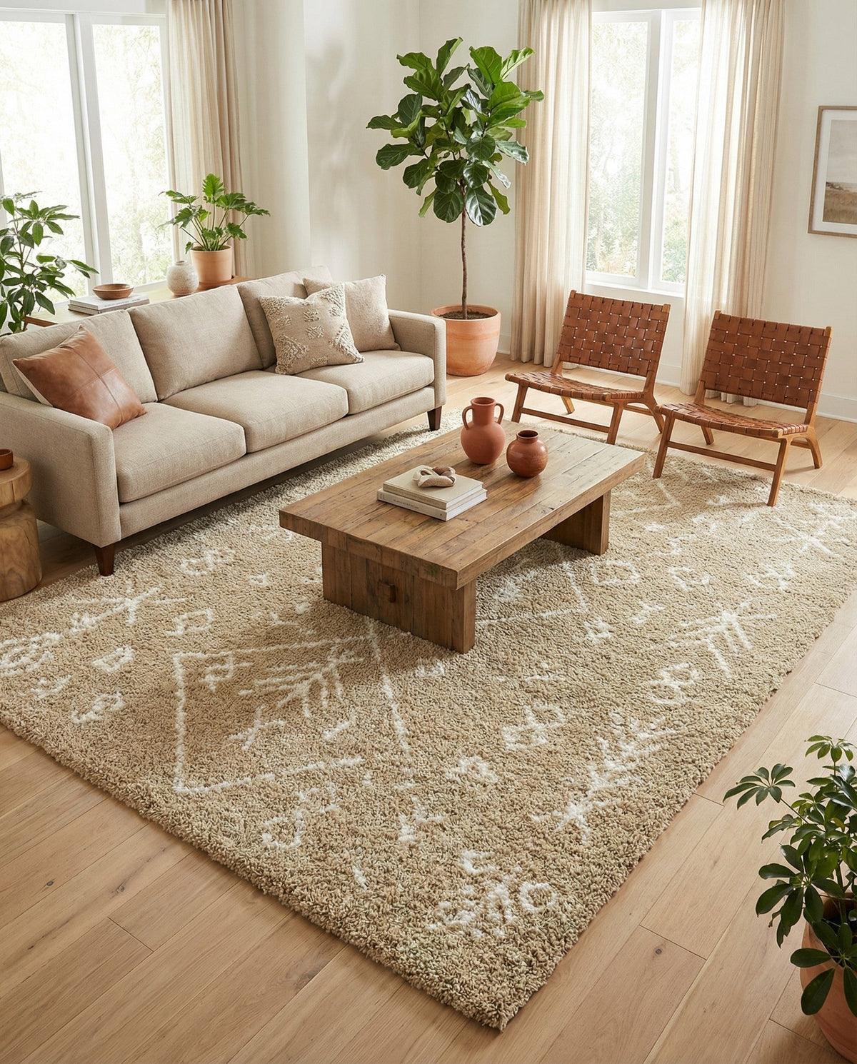 Casablanca Comfort Collection Area Rug - Sahara Rectangle Taupe  lifestyle 28