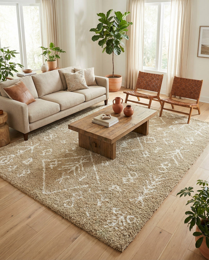 Casablanca Comfort Collection Area Rug - Sahara Rectangle Taupe  lifestyle 28