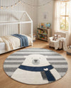 Wonder Tykes Collection Area Rug -  Dreamland Round Gray  lifestyle 52