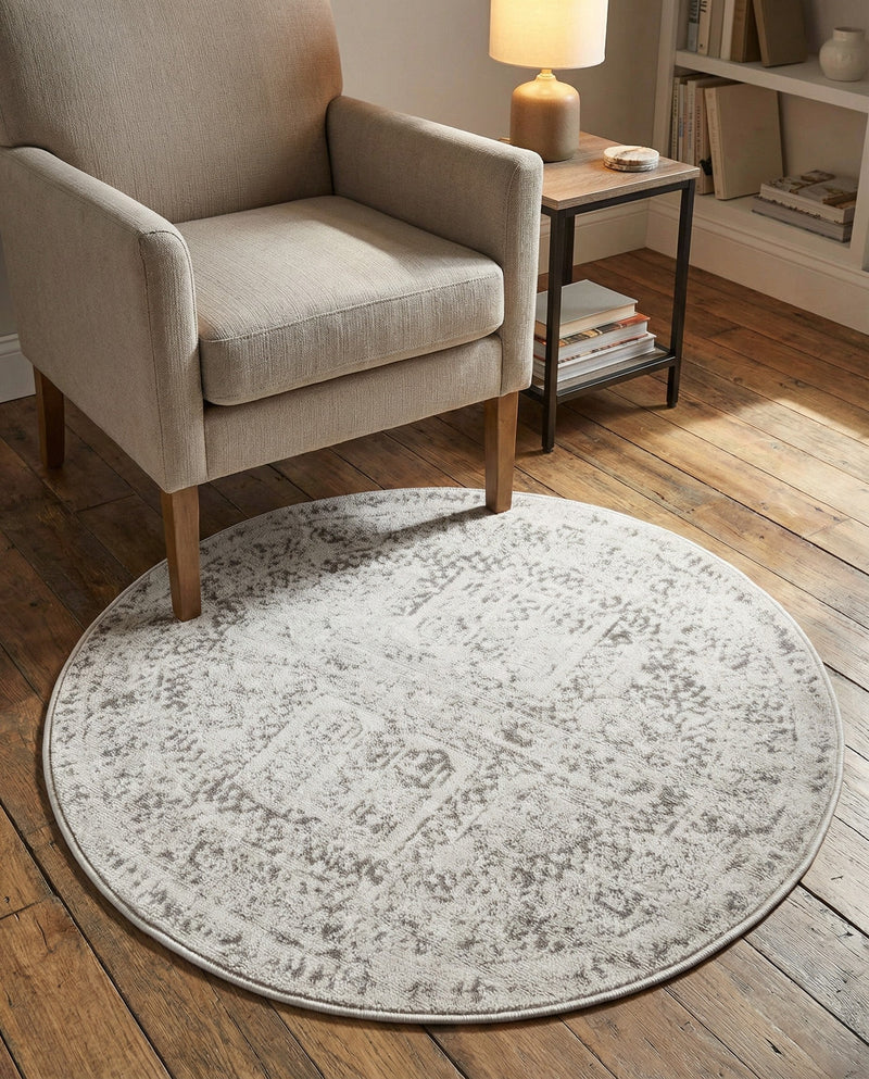 Cambridge Classics Collection Area Rug - Trinity (Cream) Round Cream  lifestyle 64