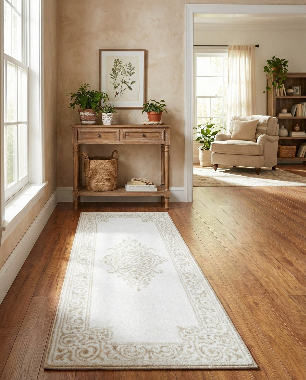 Sanctuary Retreat Collection Area Rug - Haven Runner Snow White  lifestyle 79