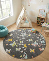 Wonder Tykes Collection Area Rug -  Carnival Round Charcoal Gray  lifestyle 54