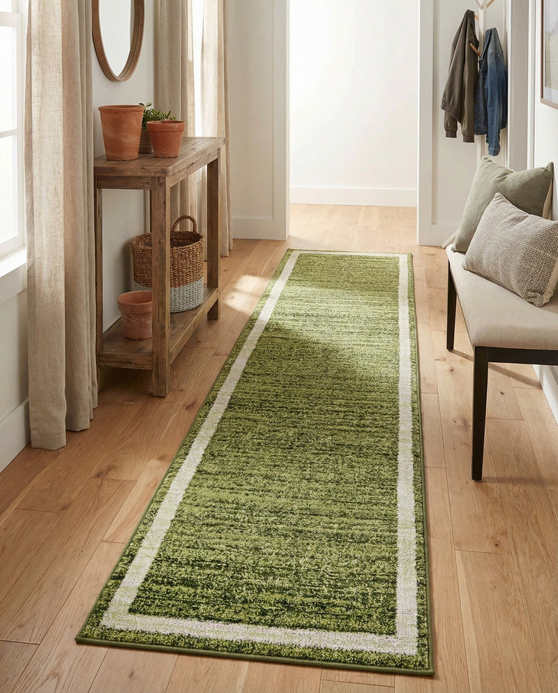 Studio Haven Collection Area Rug -  Alcove (Green) Runner Green  lifestyle 29
