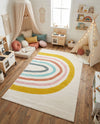 Wonder Tykes Collection Area Rug -  Illusion Rectangle Ivory  lifestyle 13