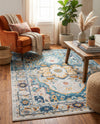 Parisian Elegance Collection Area Rug - Versailles (Teal) Rectangle Teal  lifestyle 7