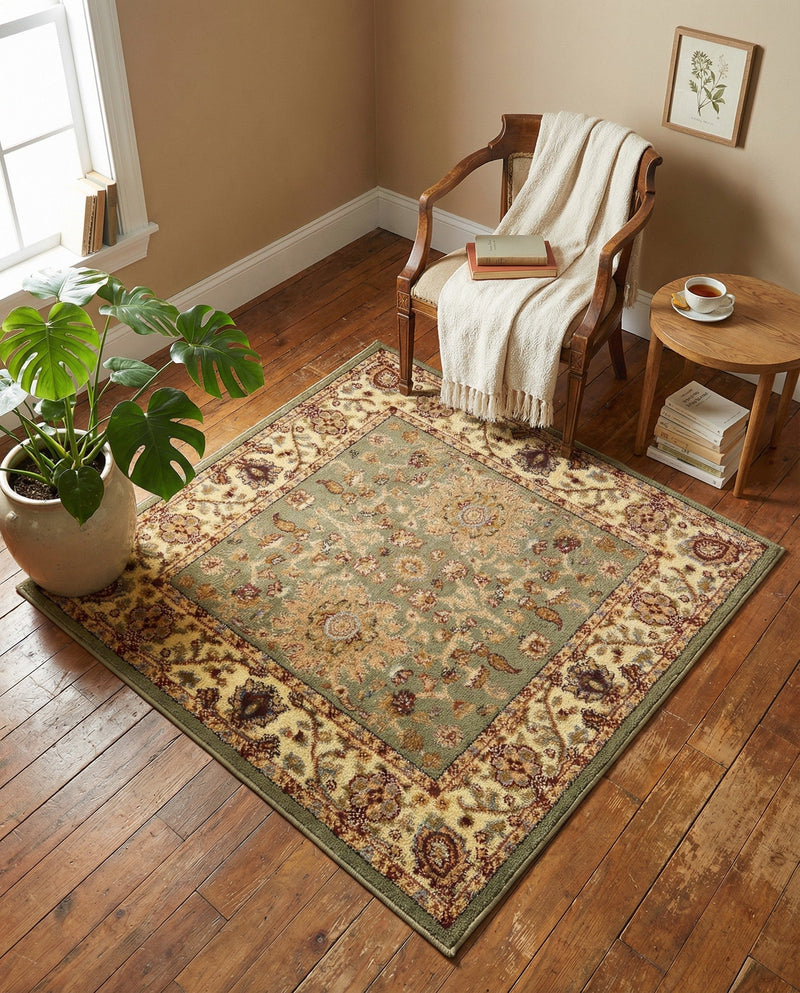 Jaipur Elegance Collection Area Rug -  City Square Light Green  lifestyle 65