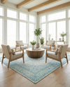 Dover Terrace Collection Area Rug - Marina (Aqua) Square Aqua  lifestyle 67