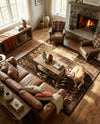 Bistro Lounge Collection Area Rug -  Affogato Rectangle Brown  lifestyle 13