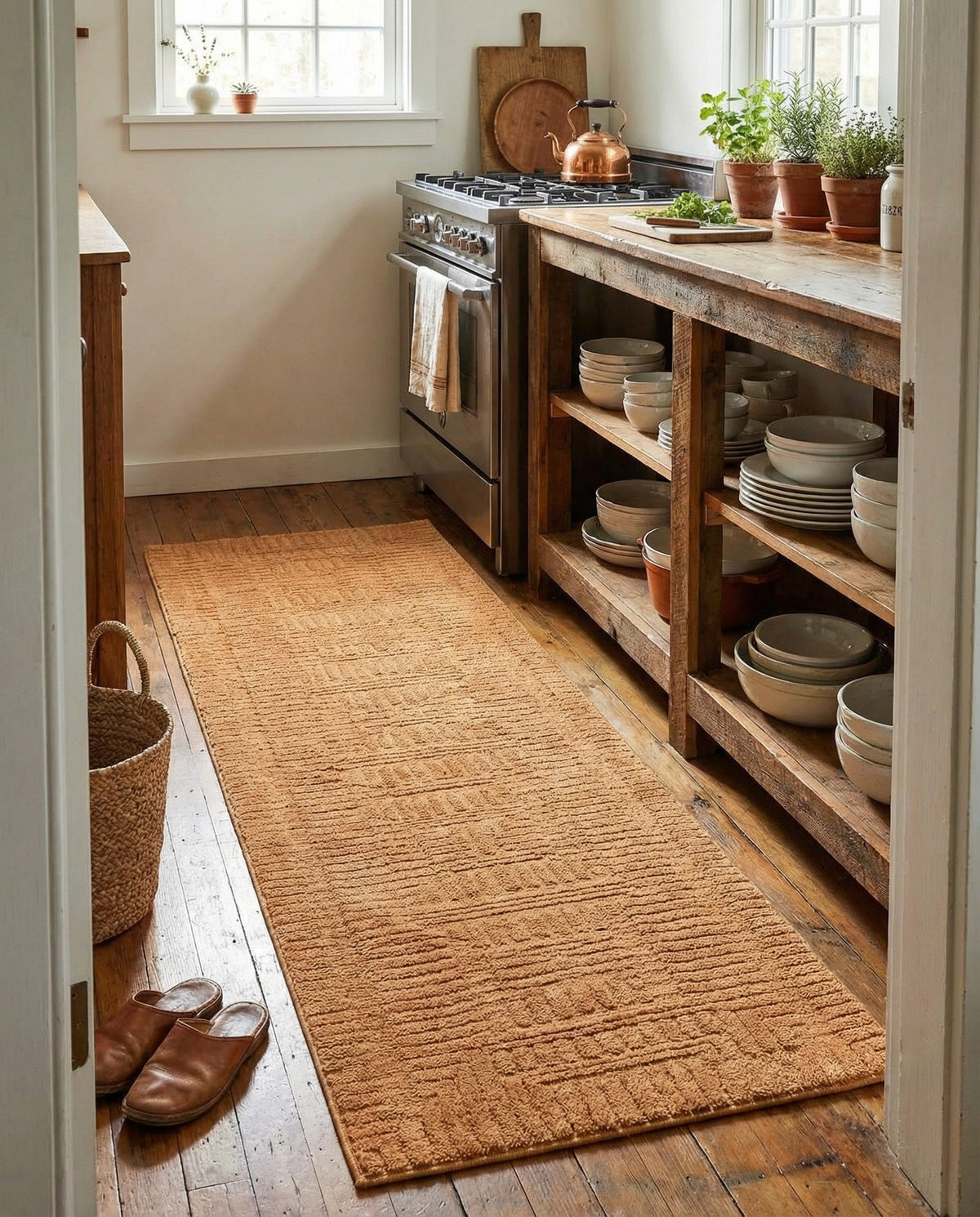 Haven Tapestry Collection Area Rug -  TranquilGlade Runner Goldenrod Glow  lifestyle 66