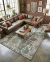 Gobi Sands Collection Area Rug - Dunhuang Rectangle Green  lifestyle 4