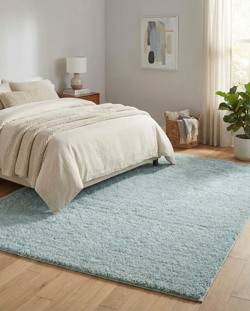 Cozy Comfort Shag Collection Area Rug - Haven (Sage Green) Rectangle Sage Green  lifestyle 21