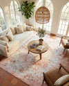 Aegean Elegance Washables Collection Area Rug -  Serifos Rectangle Rose Pink  lifestyle 46