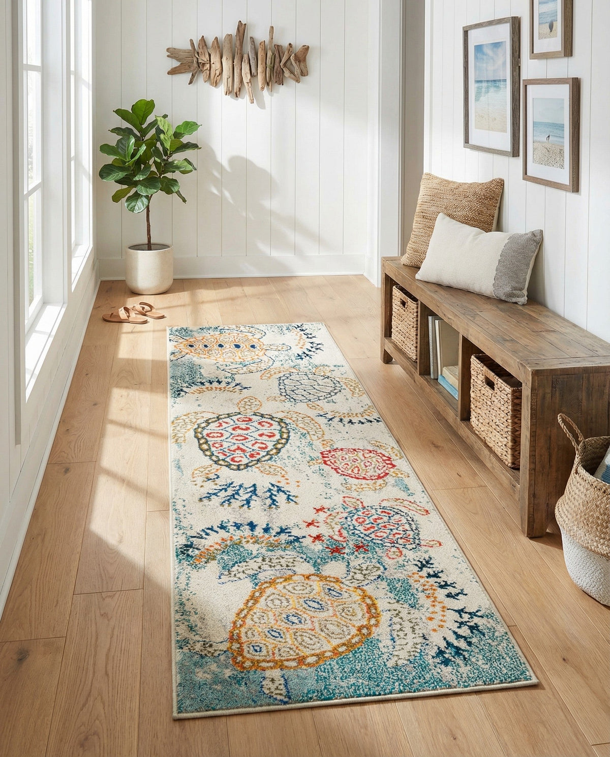 Sorrento Shores Collection Area Rug -  Massa Runner Beige  lifestyle 134