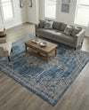 Mykonos Manor Collection Area Rug -  Tinos (Blue) Square Blue  lifestyle 66
