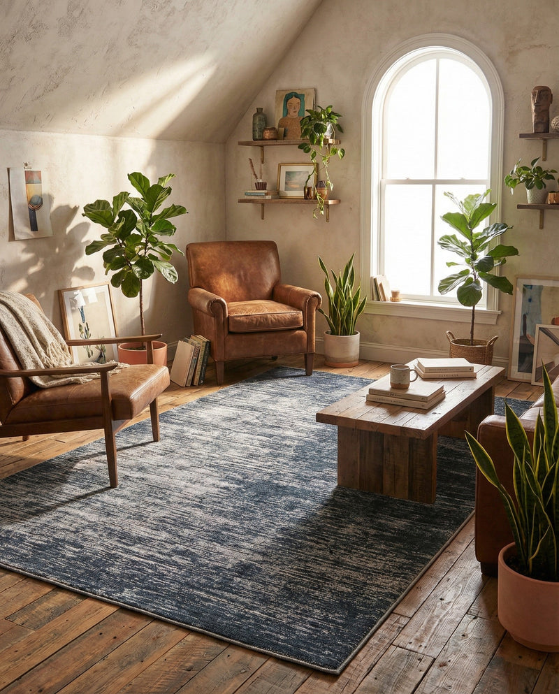 Sahara Essence Collection Area Rug - Oasis (Black) Rectangle Black  lifestyle 8