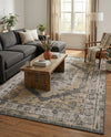 Patio Heritage Collection Area Rug -  Augusta (Charcoal) Rectangle Charcoal  lifestyle 26