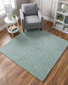 Cozy Comfort Shag Collection Area Rug - Haven (Sage Green) Square Sage Green  lifestyle 62