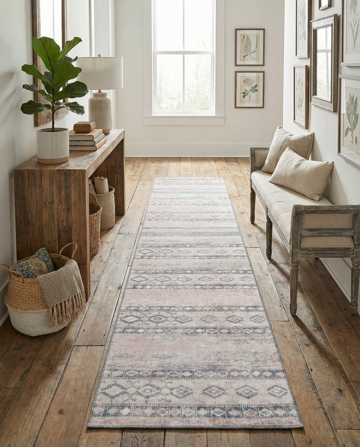 Heritage Elegance Collection Area Rug -  Edinburgh Runner Gray  lifestyle 132