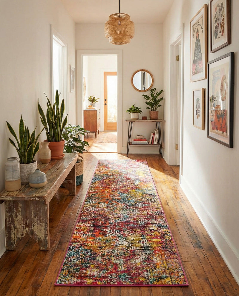 Colorburst Oasis Collection Area Rug -  Azura Runner Multi  lifestyle 23