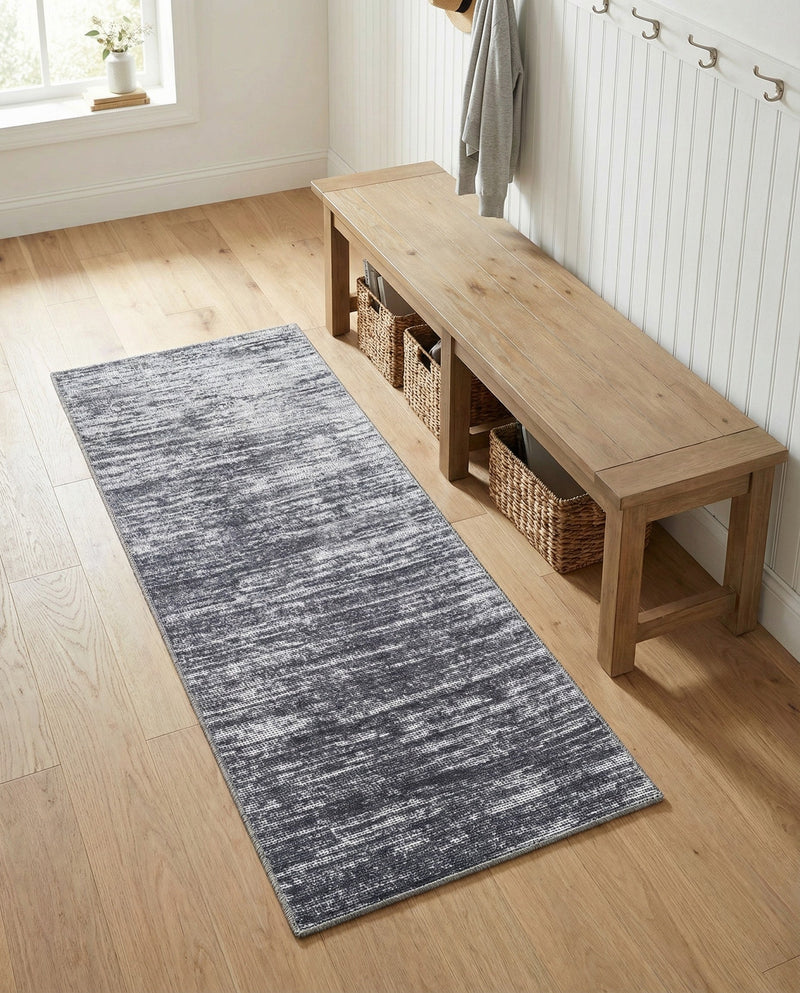 Sahara Essence Collection Area Rug - Oasis (Gray) Runner Gray  lifestyle 77