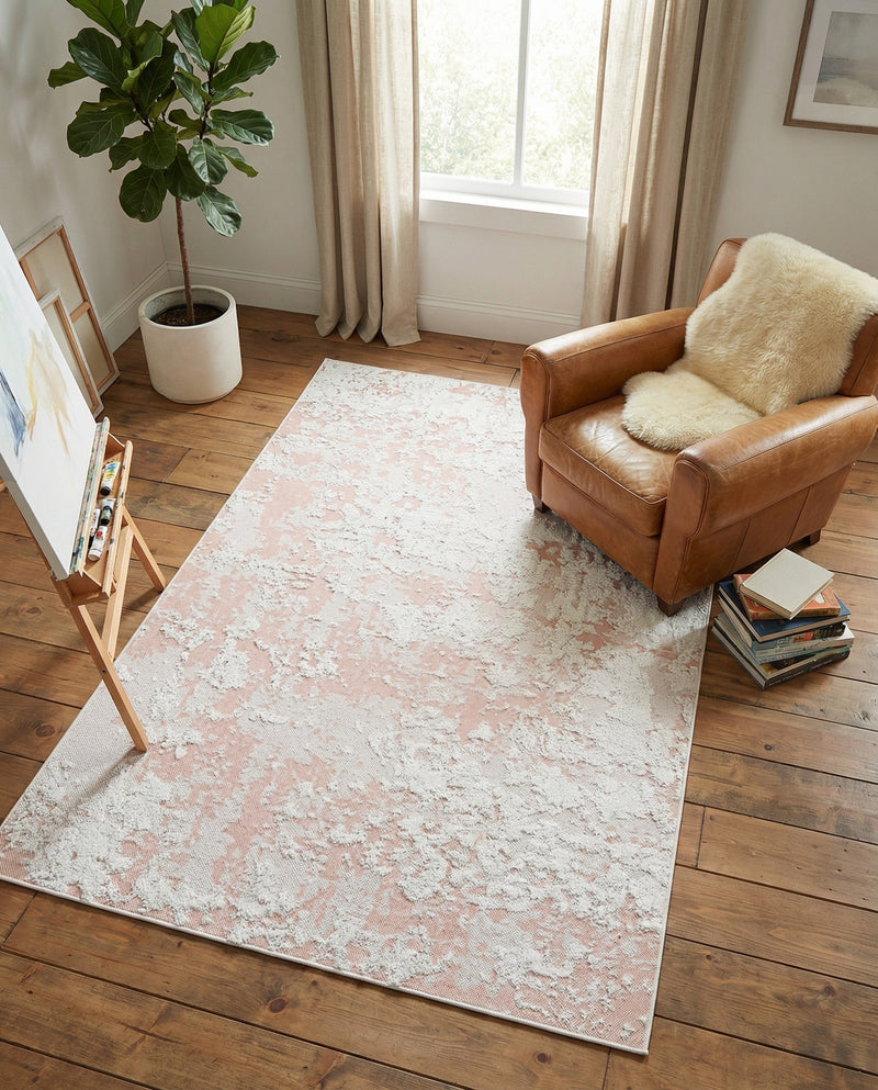 Cathedral Elegance Collection Area Rug -  Basilica Rectangle Pink  lifestyle 41