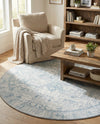 Heritage Elegance Collection Area Rug -  Windsor (Ivory) Round Ivory  lifestyle 46