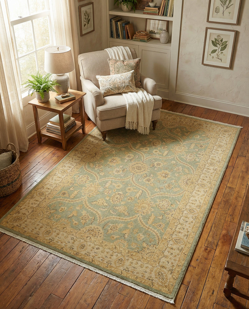 Chelsea Elegance Collection Area Rug -  Stockwell Rectangle Light Green  lifestyle 42