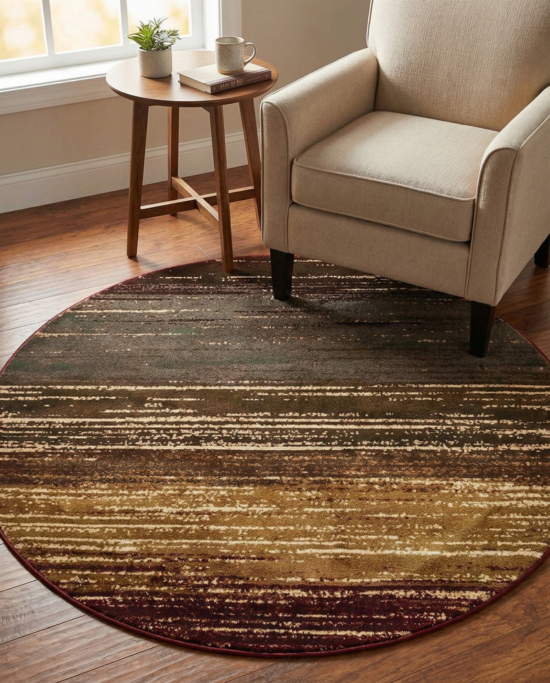 Bistro Lounge Collection Area Rug -  Cortado Round Beige  lifestyle 36