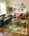 Riviera Elegance Collection Area Rug -  Menton (Navy Blue) Rectangle Navy Blue  lifestyle 20