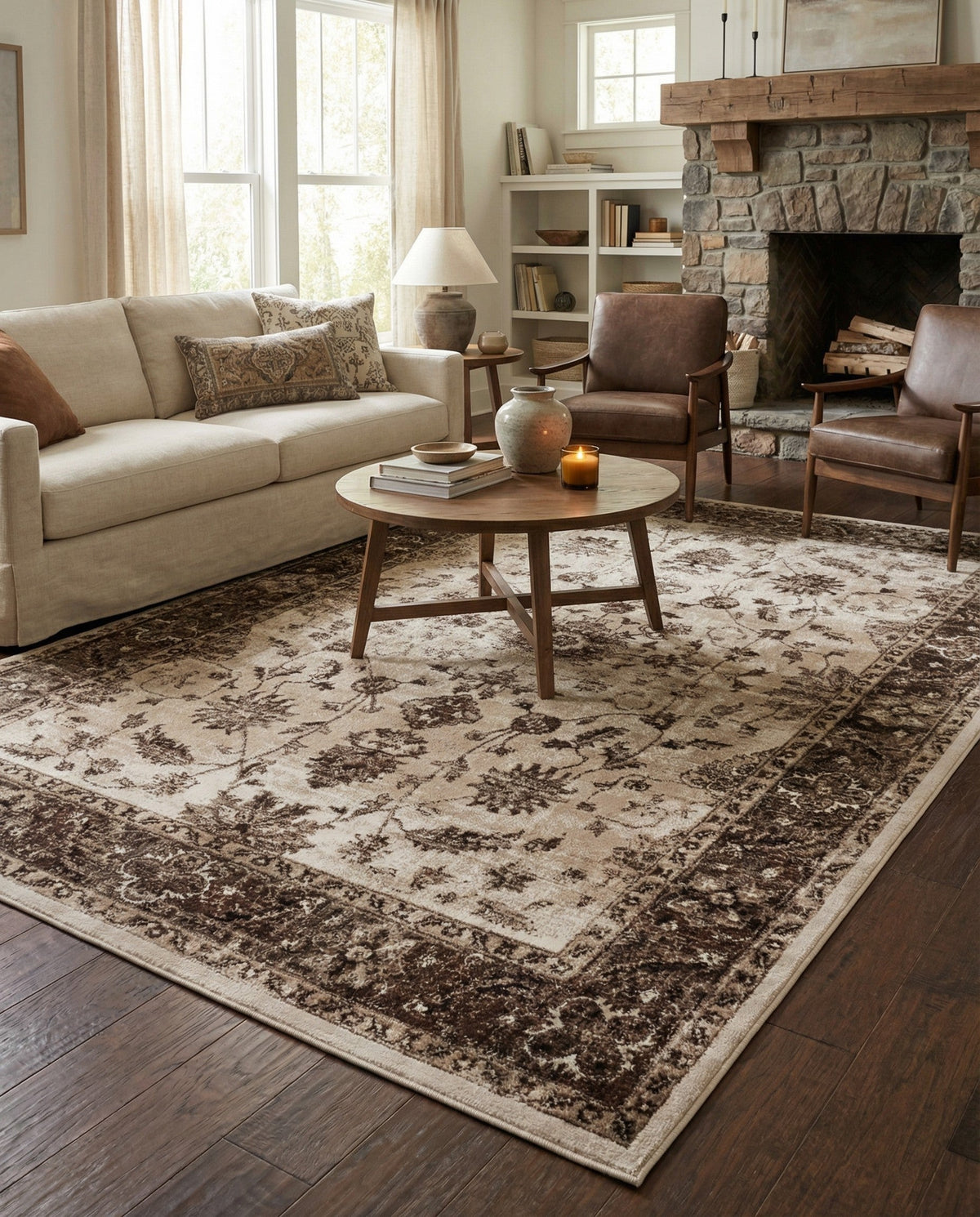 Andes Summit Collection Area Rug -  Aconcagua Rectangle Cream  lifestyle 16