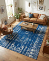 Brighton Stripes Collection Area Rug - Sussex (Navy Blue) Rectangle Navy Blue  lifestyle 21