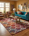 Trellis Mosaic Collection Area Rug -  Pergolatown (Multi) Rectangle Multi  lifestyle 22
