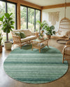 Jewel Oasis Collection Area Rug - Sapphire (Green) Oval Green  lifestyle 75